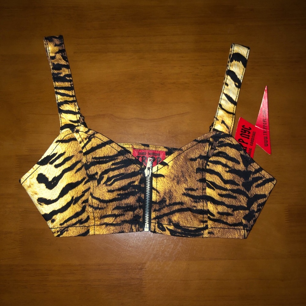 Tripp nyc XS tiger print bustier